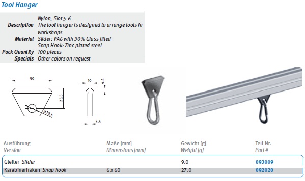 Weight Hanger, 50 Grams Steel, plated